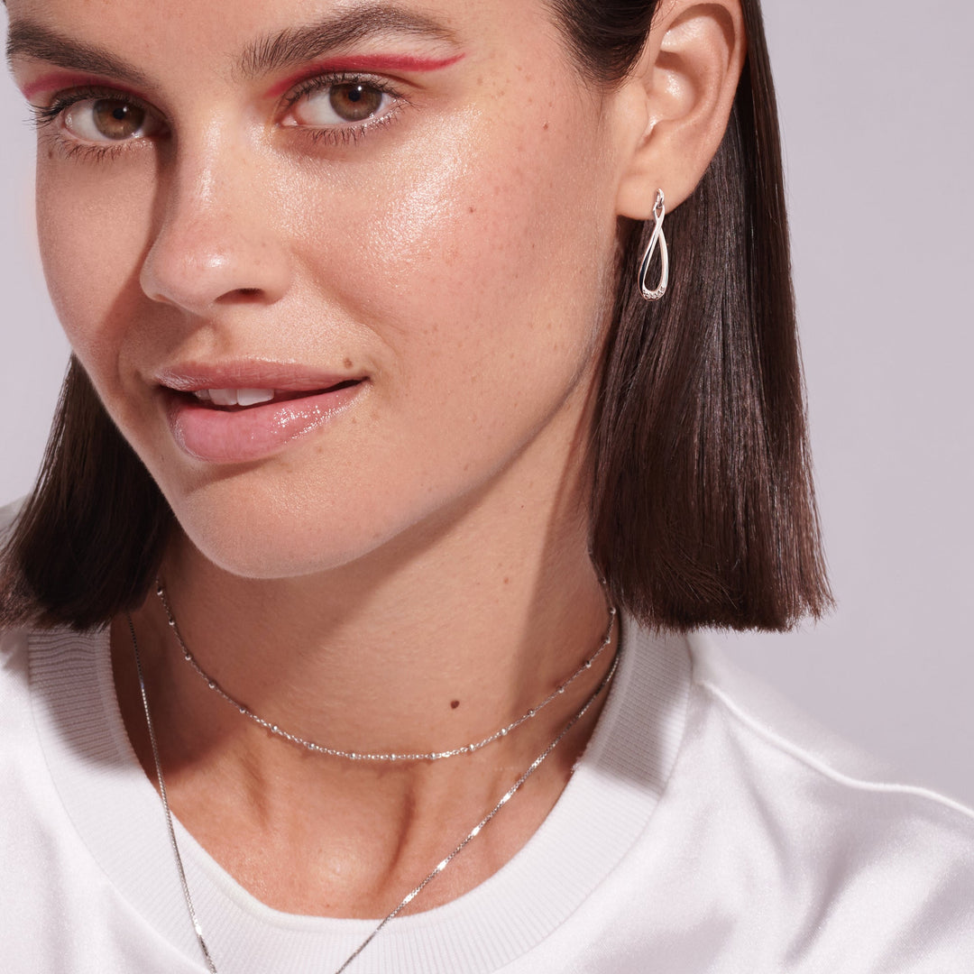 Hot Diamonds Silver Intermittent Bead Cable Chain Choker - MococoHot DiamondsCH1235055069052243Necklaces