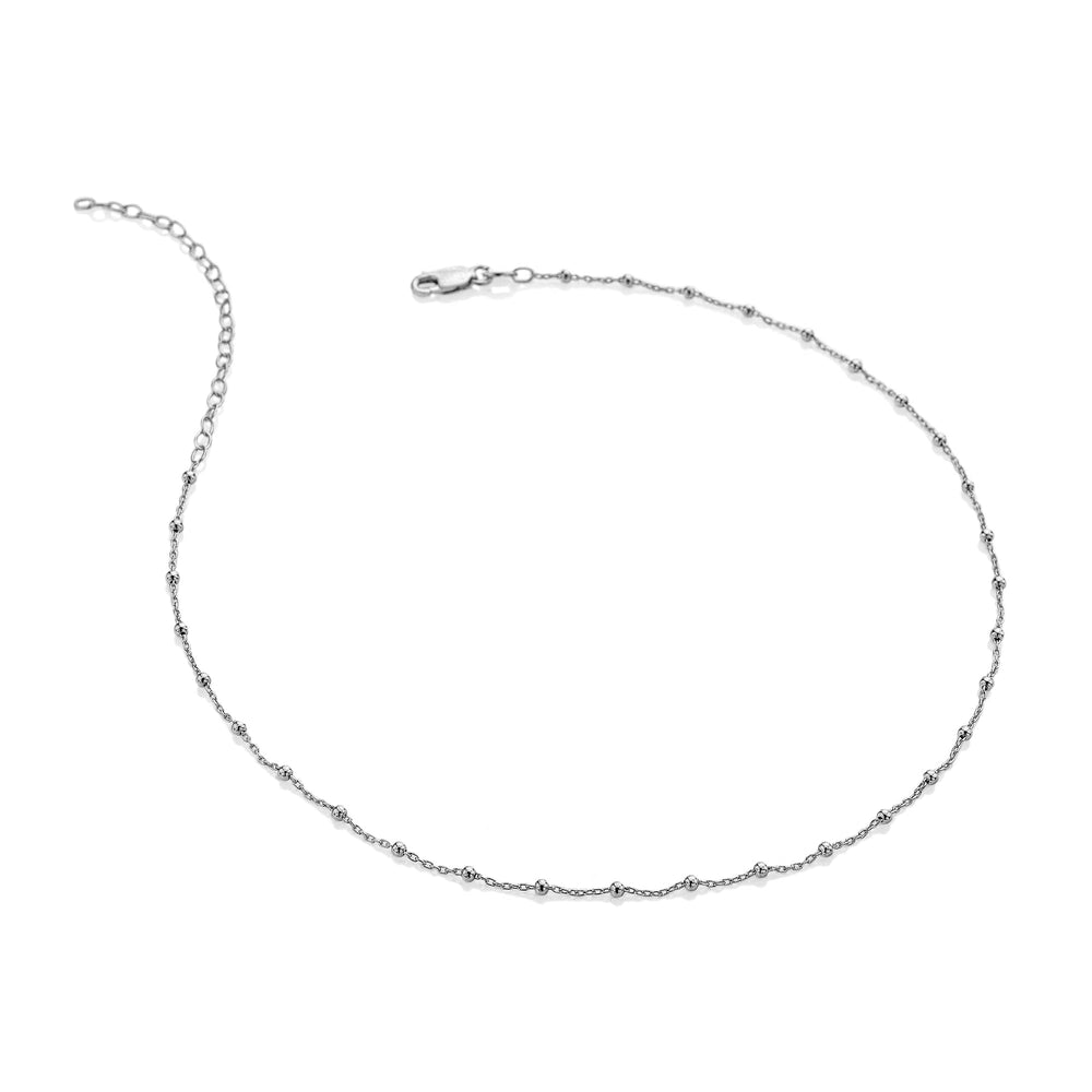 Hot Diamonds Silver Intermittent Bead Cable Chain Choker - MococoHot DiamondsCH1235055069052243Necklaces