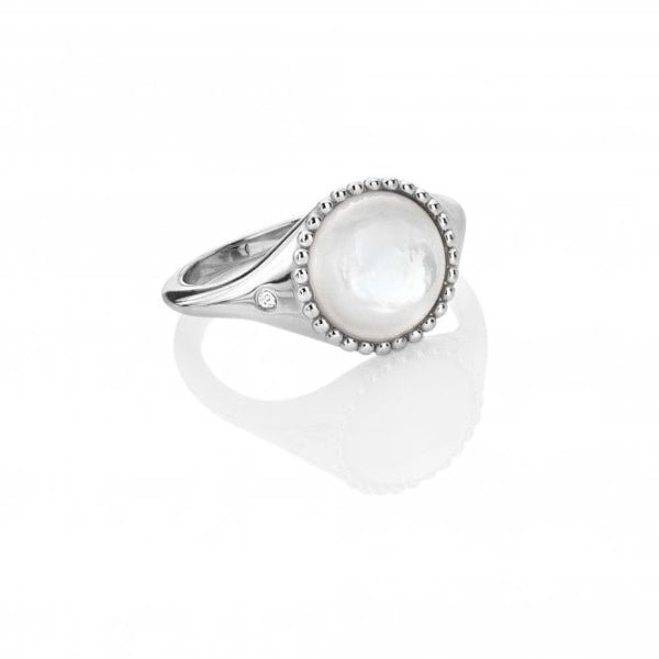 Hot Diamonds Silver Mother of Pearl Circle Ring - MococoHot DiamondsDR258/K5055069050676Rings
