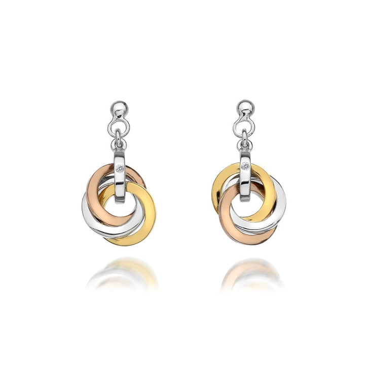 Hot Diamonds Silver, Rose and Yellow Gold Accents Calm Earrings - MococoHot DiamondsDE389Earrings