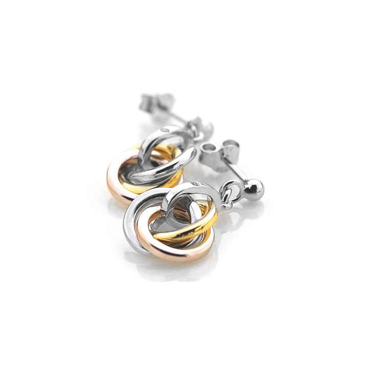 Hot Diamonds Silver, Rose and Yellow Gold Accents Calm Earrings - MococoHot DiamondsDE389Earrings