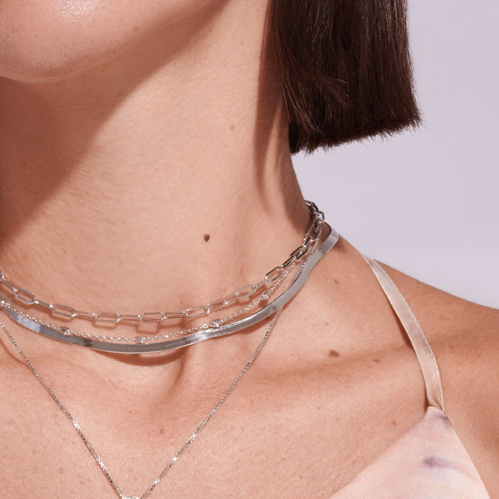 Hot Diamonds Silver Snake Chain Necklace - MococoHot DiamondsCH129Necklaces