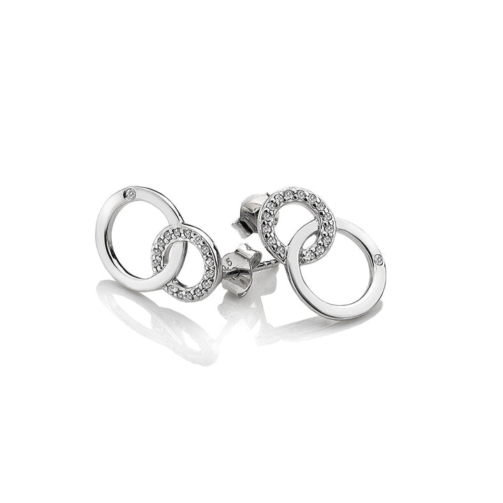 Hot Diamonds Silver Striking Circle Interlocking Earrings - MococoHot DiamondsDE533Earrings