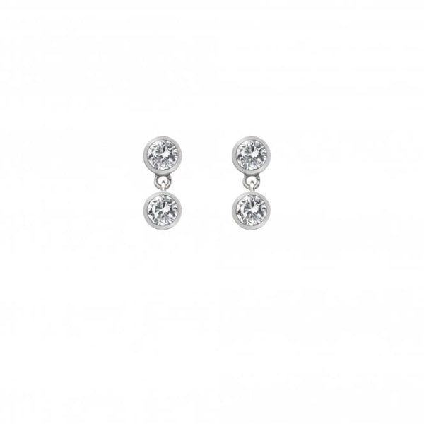 Hot Diamonds Silver Tender White Topaz Earrings - Double Drop - MococoHot DiamondsDE5865055069037004Earrings