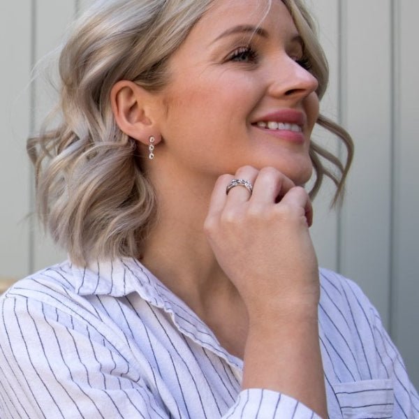 Hot Diamonds Silver Tender White Topaz Earrings - Triple Drop - MococoHot DiamondsDE5855055069036991Earrings