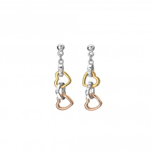 Hot Diamonds Silver Trio Triple Heart Earrings - Gold Plated - MococoHot DiamondsDE7035055069047867Earrings