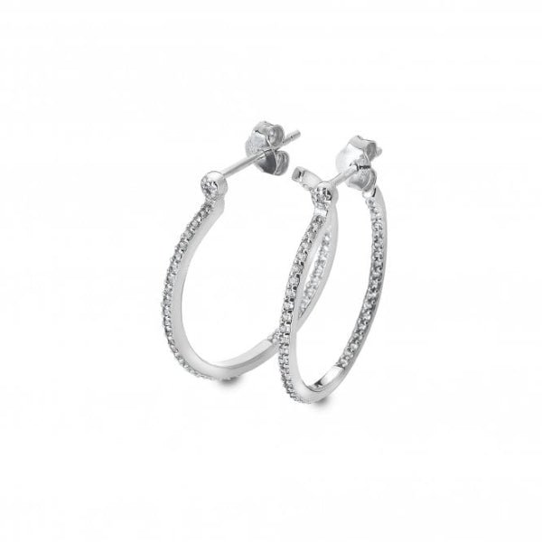 Hot Diamonds Silver White Topaz Hoop Earrings - MococoHot DiamondsDE6235055069042503Earrings