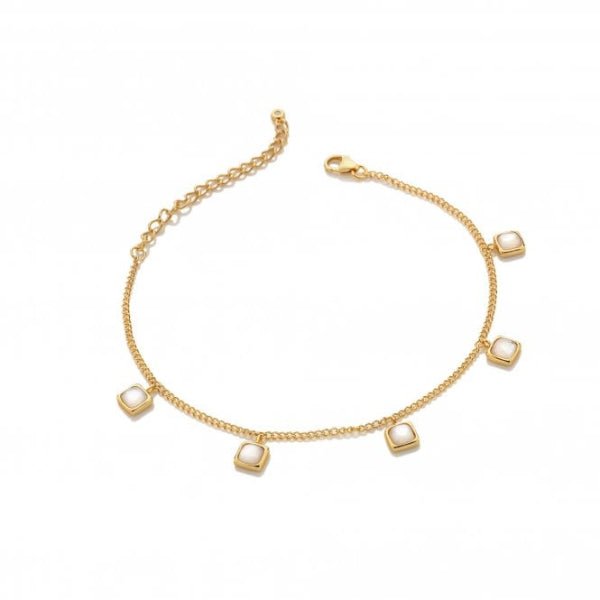 Hot Diamonds x Gemstones Gold Silver Square Bracelet - MococoHot DiamondsDL6625055069051550Bracelets