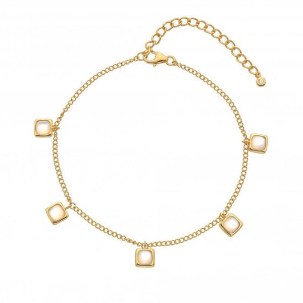 Hot Diamonds x Gemstones Gold Silver Square Bracelet - MococoHot DiamondsDL6625055069051550Bracelets