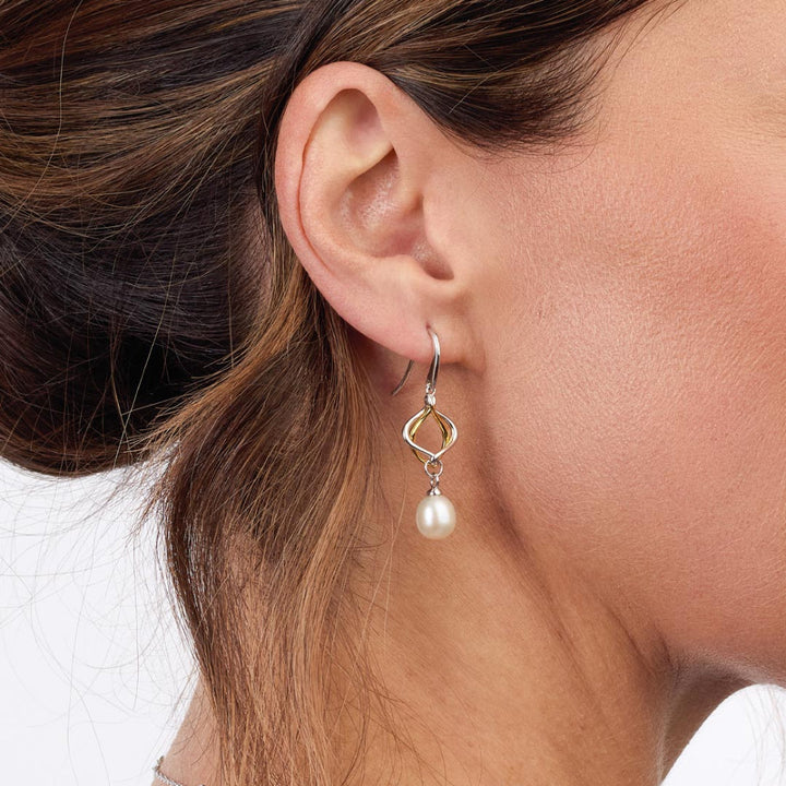 Kit Heath Alicia Golden Pearl Drop Earrings image 1