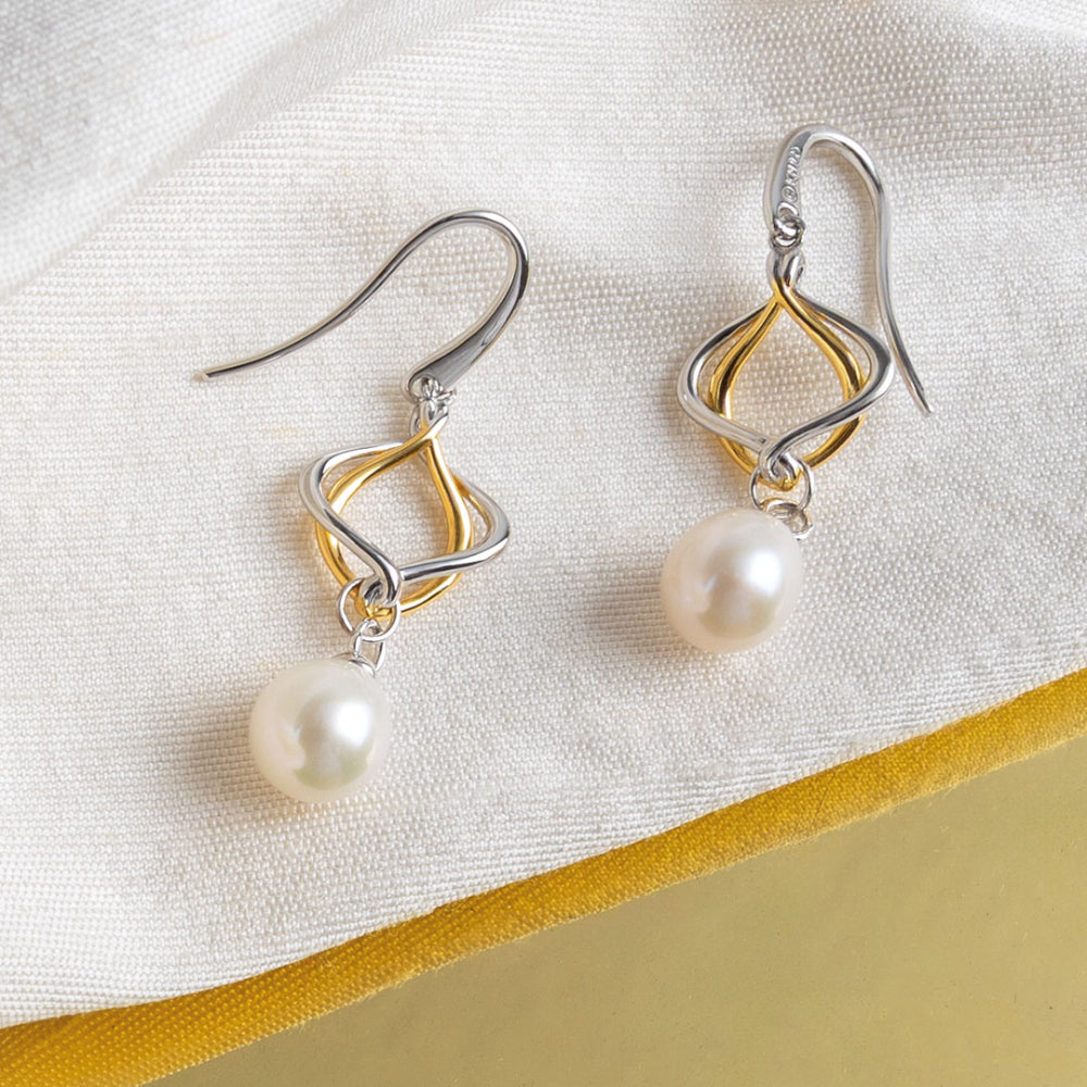 Kit Heath Alicia Golden Pearl Drop Earrings image 3
