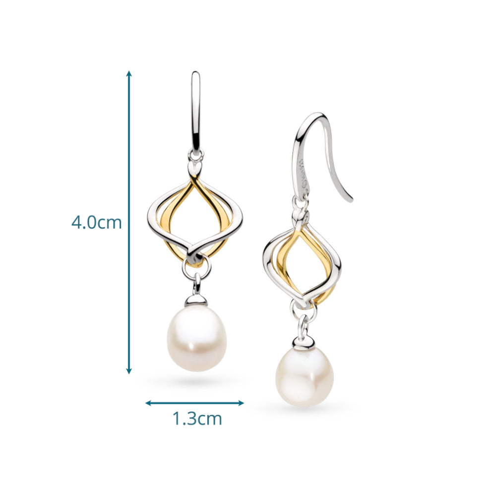 Kit Heath Alicia Golden Pearl Drop Earrings image 4