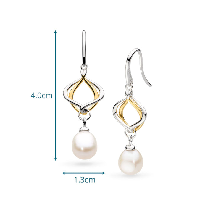 Kit Heath Alicia Golden Pearl Drop Earrings image 4