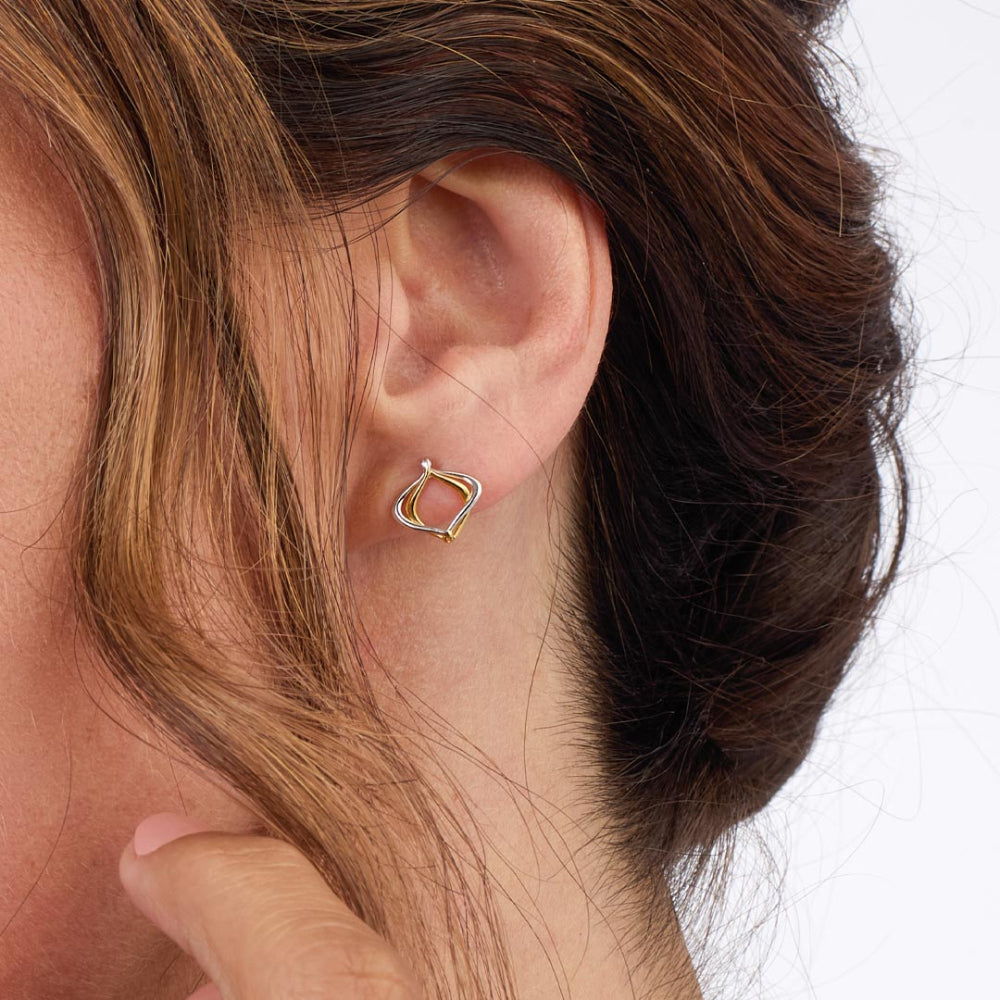 Kit Heath Alicia Golden Petite Stud Earrings image 1