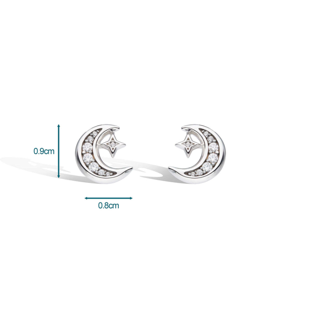 Kit Heath Celeste Small Crescent Moon Stud Earrings image 3