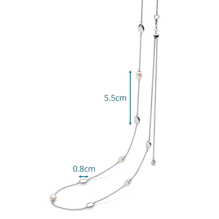 Kit Heath Coast Pebble Pearl Station Toggle Necklace image 5