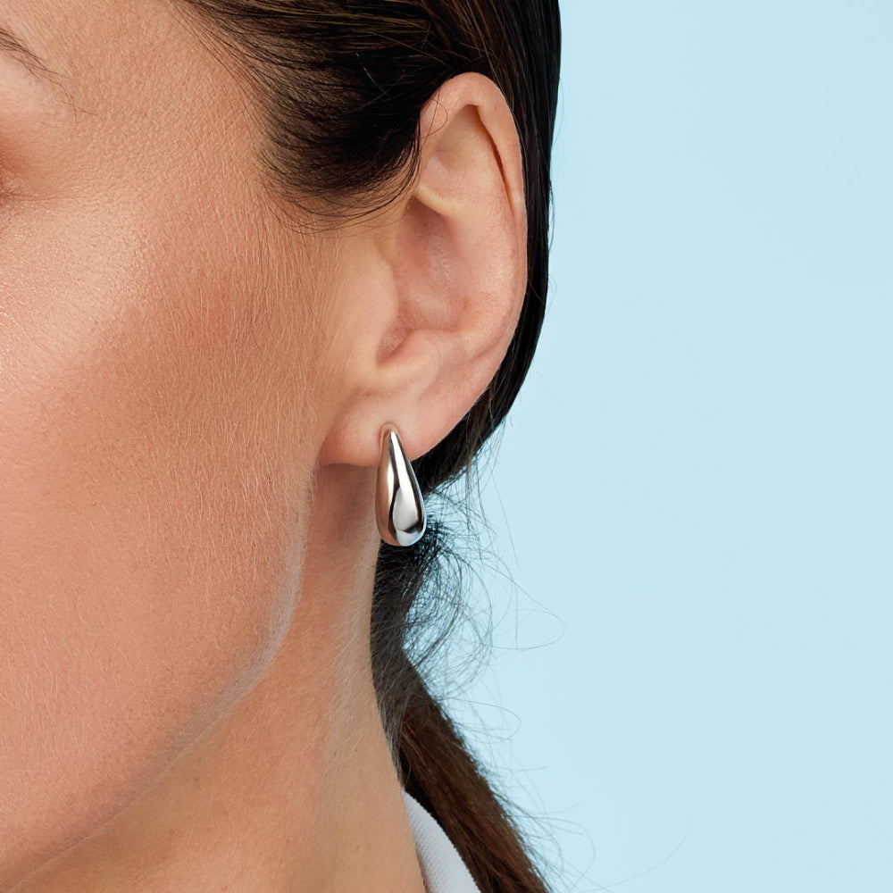 Kit Heath Coast Pebble Smooth Grande Hoop Earrings image 1