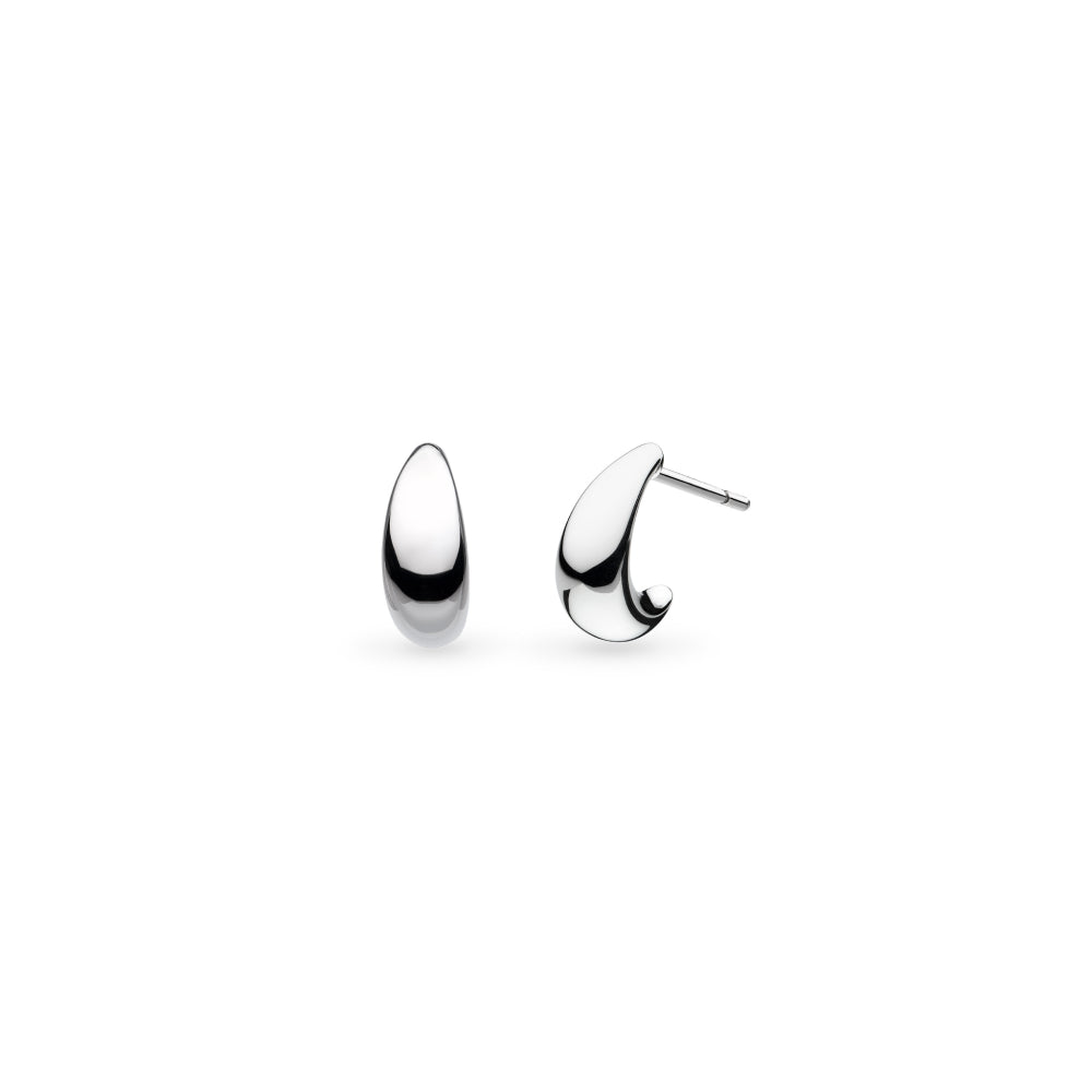Kit Heath Coast Pebble Smooth Stud Hoop Earrings image