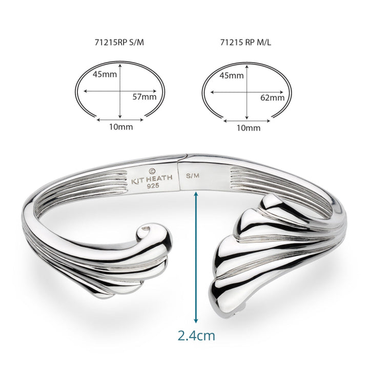 Kit Heath Oceane Shell Echo Grande Hinged Bangle image 4