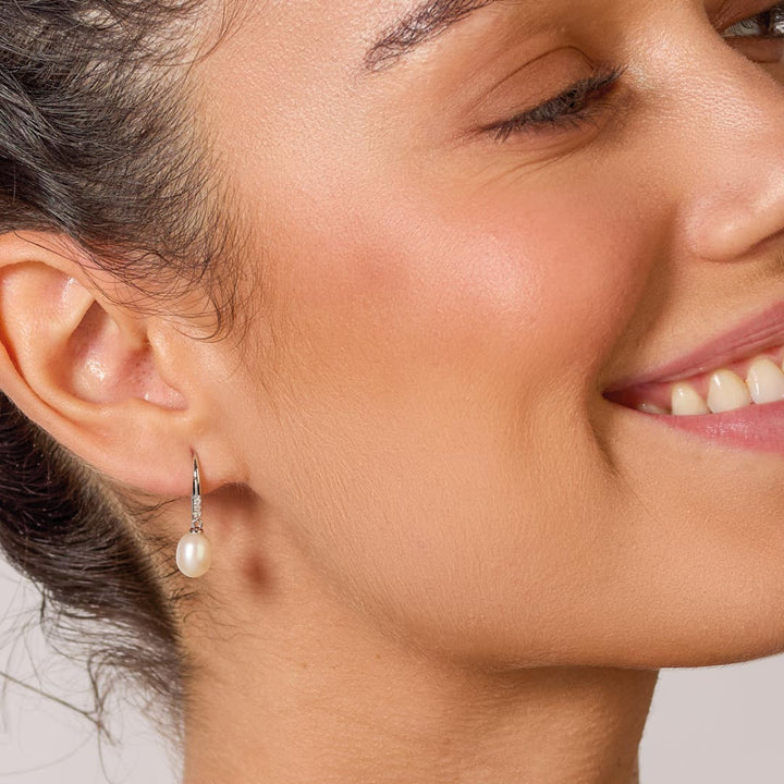 Kit Heath Revival Classic Pearl Glitz CZ Drop Earrings image 1