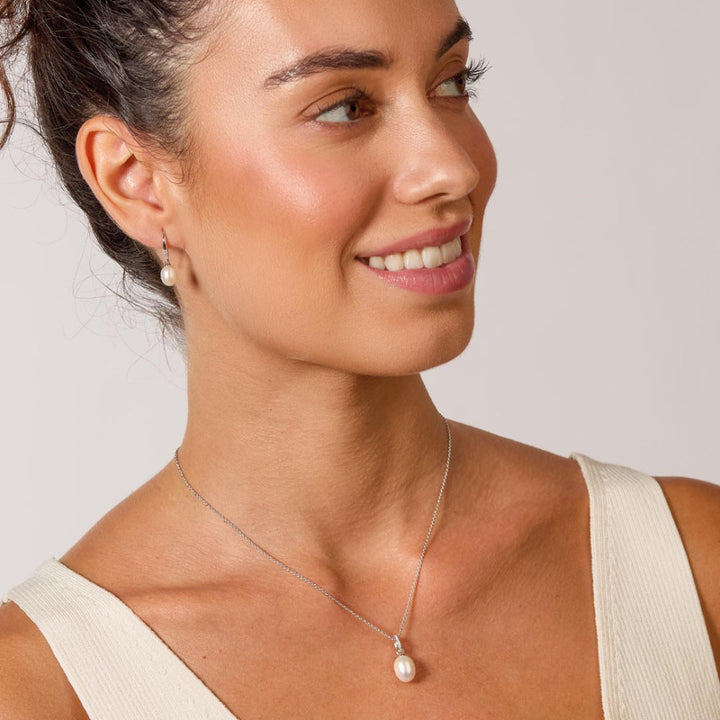 Kit Heath Revival Classic Pearl Glitz CZ Drop Earrings image 2