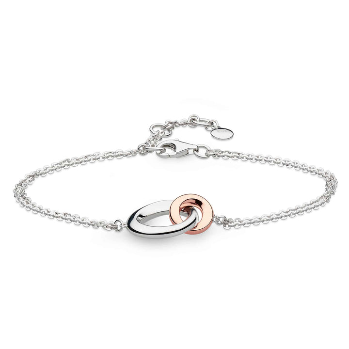 Kit Heath Silver Bevel Cirque Blush Double Chain Bracelet - MococoKit Heath71886RRP5038159163579Bracelets