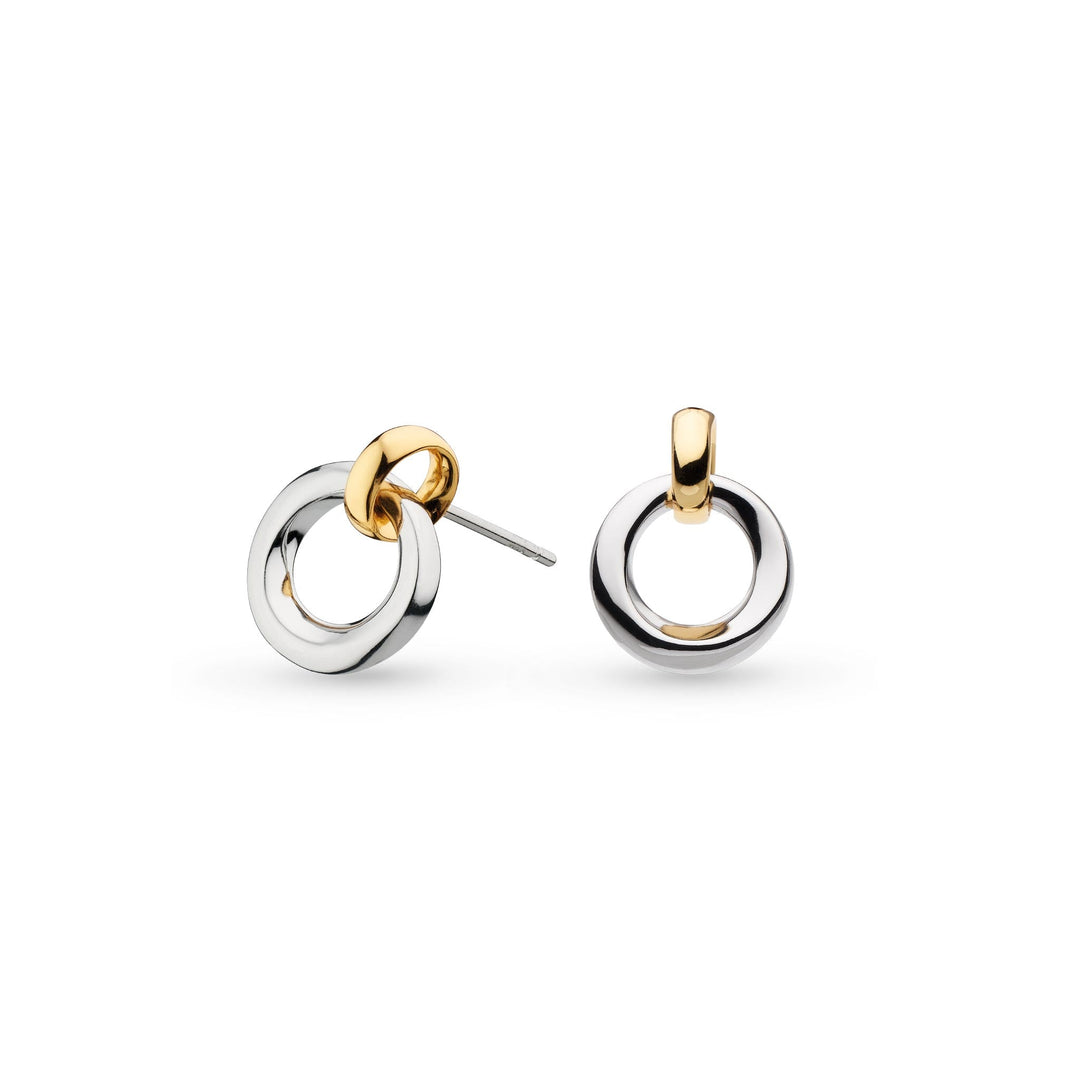 Kit Heath Silver Bevel Cirque Gold Link Stud Earrings - MococoKit Heath4172GRP5038159165320Earrings