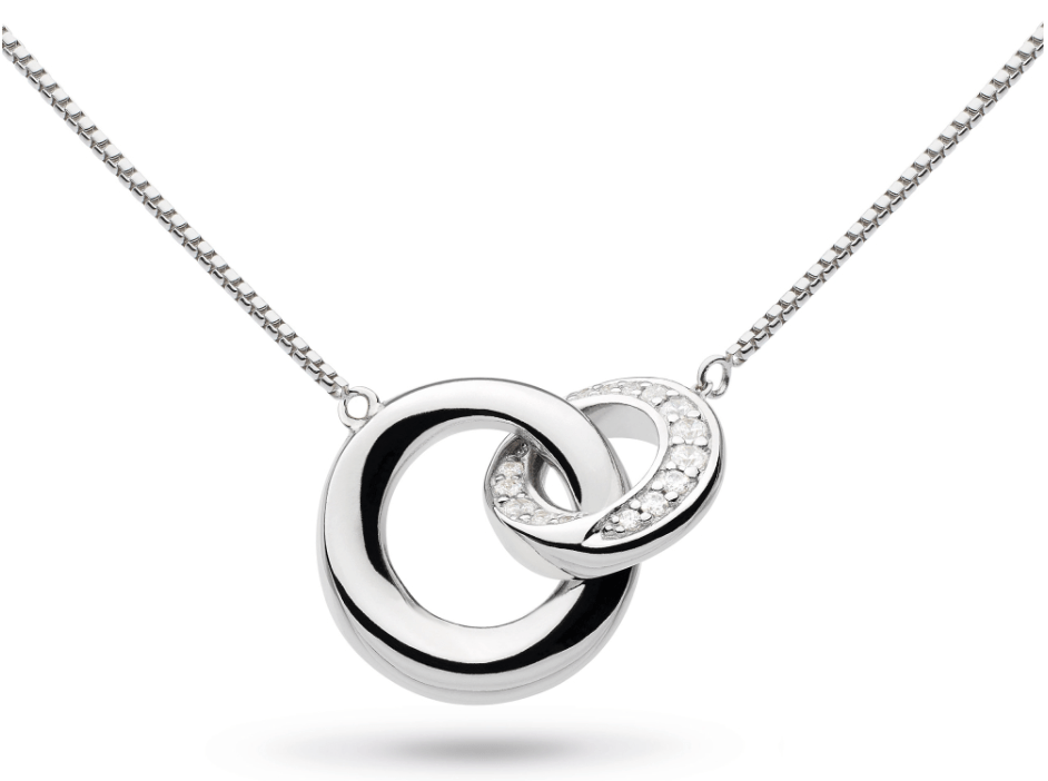 Kit Heath Silver Bevel Cirque Link Interlocking Pavé Necklace - MococoKit Heath9151CZ5038159159589Necklaces