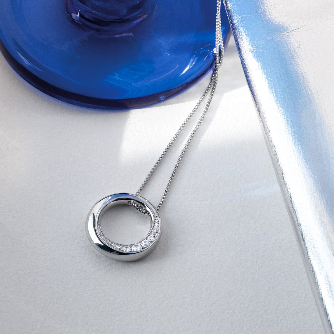 Kit Heath Silver Bevel Cirque Pave Necklace - MococoKit Heath9152CZ5038159159596Necklaces