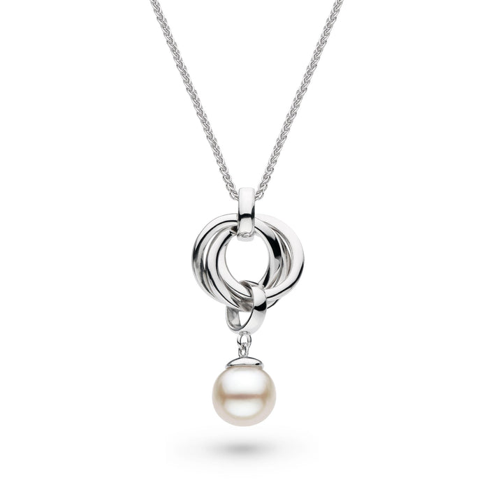 Kit Heath Silver Bevel Trilogy Pearl Link Necklace - MococoKit Heath9160FP5038159163838Necklaces