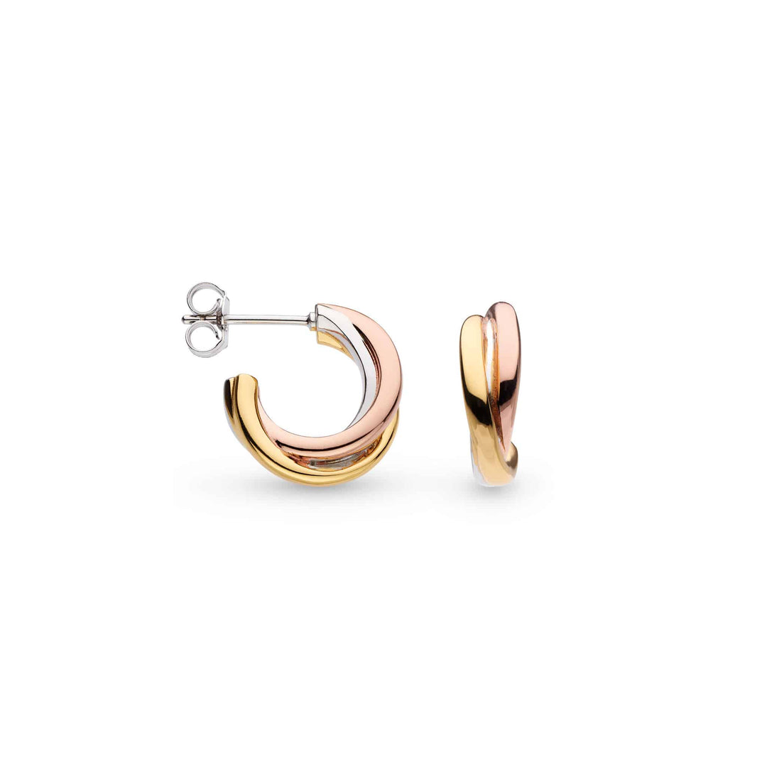 Kit Heath Silver Bevel Trilogy Semi Hoop Earrings - MococoKit Heath6166GRG5038159163364Earrings
