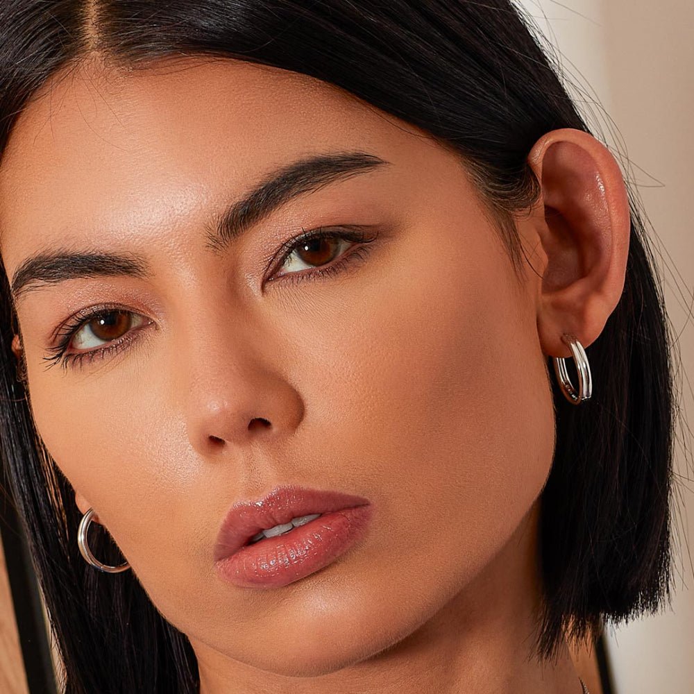 Kit Heath Silver Bevel Unity Hinged Hoop Earrings - MococoKit Heath61175RP5038159167829Earrings