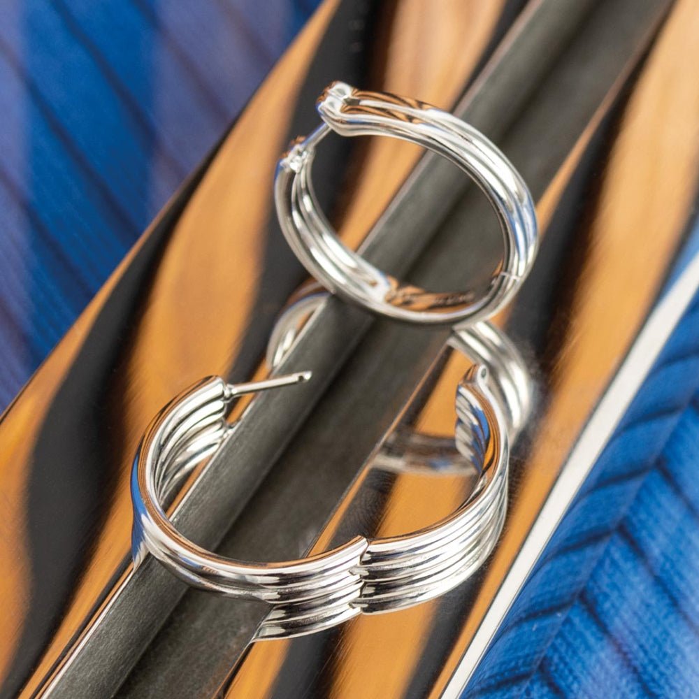 Kit Heath Silver Bevel Unity Hinged Hoop Earrings - MococoKit Heath61175RP5038159167829Earrings