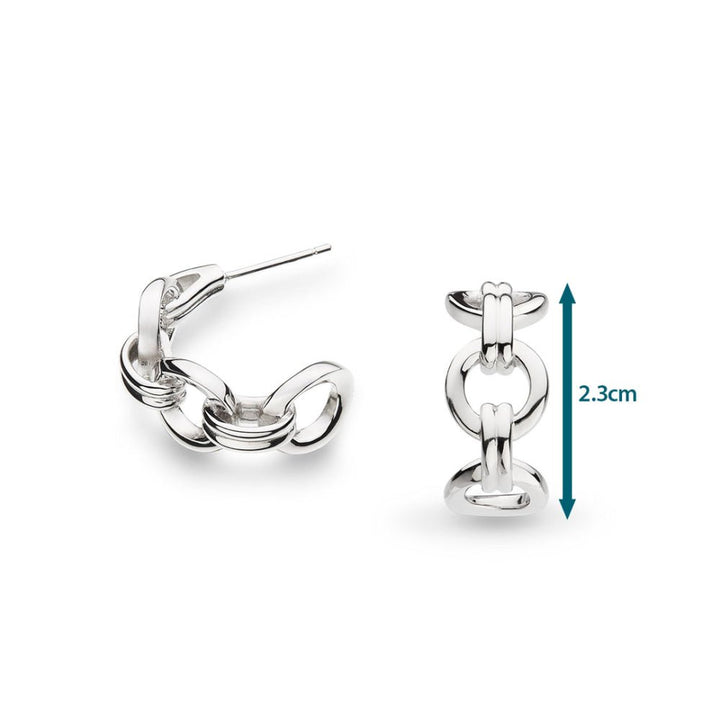 Kit Heath Silver Bevel Unity Semi Hoop Stud Earrings - MococoKit Heath61174RP5038159167843Earrings