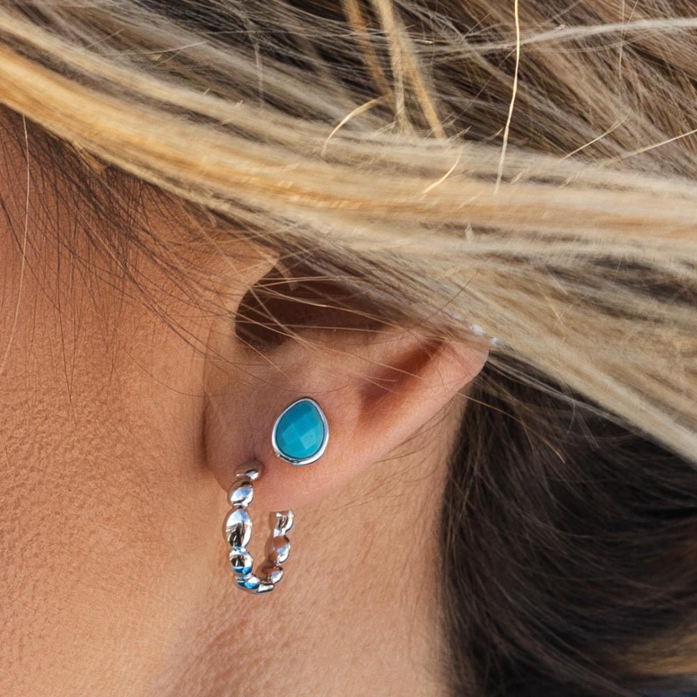 Kit Heath Silver Coast Pebble Ridge Semi Hoop Earrings - MococoKit Heath60171RP5038159167720Earrings