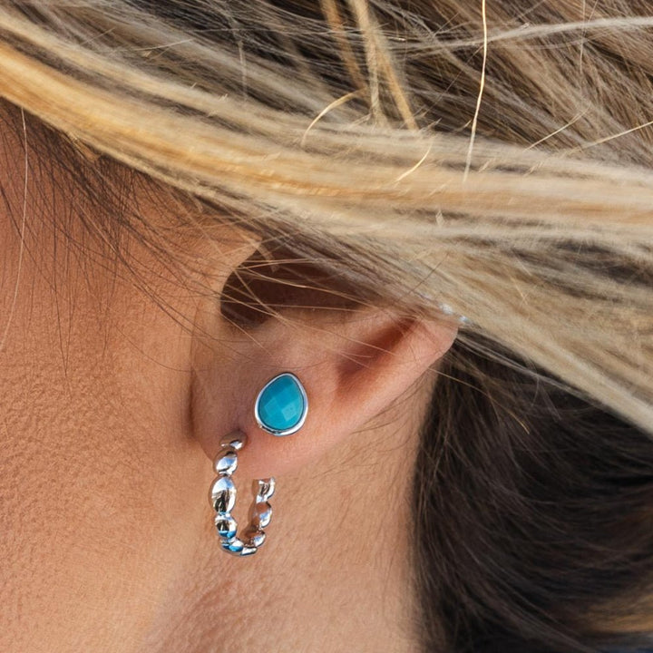 Kit Heath Silver Coast Pebble Ridge Semi Hoop Earrings - MococoKit Heath60171RP5038159167720Earrings