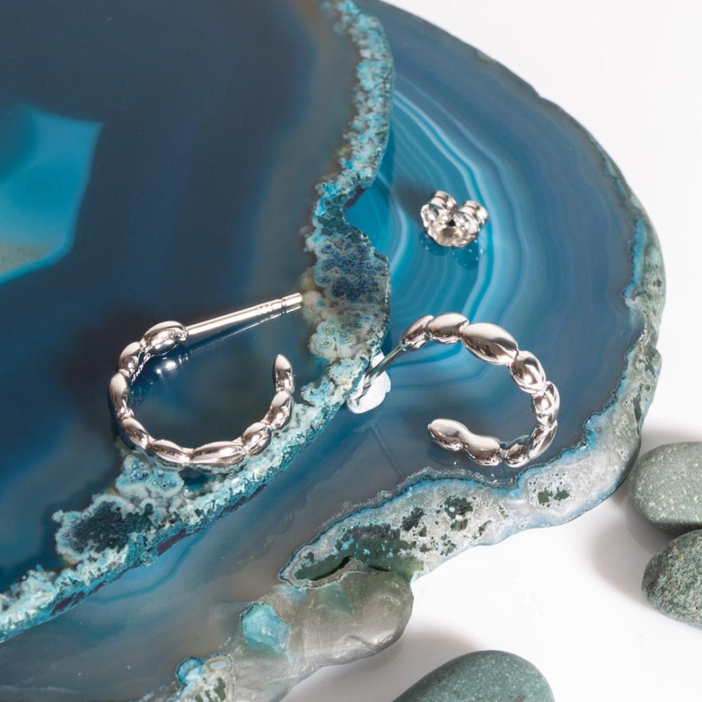 Kit Heath Silver Coast Pebble Ridge Semi Hoop Earrings - MococoKit Heath60171RP5038159167720Earrings