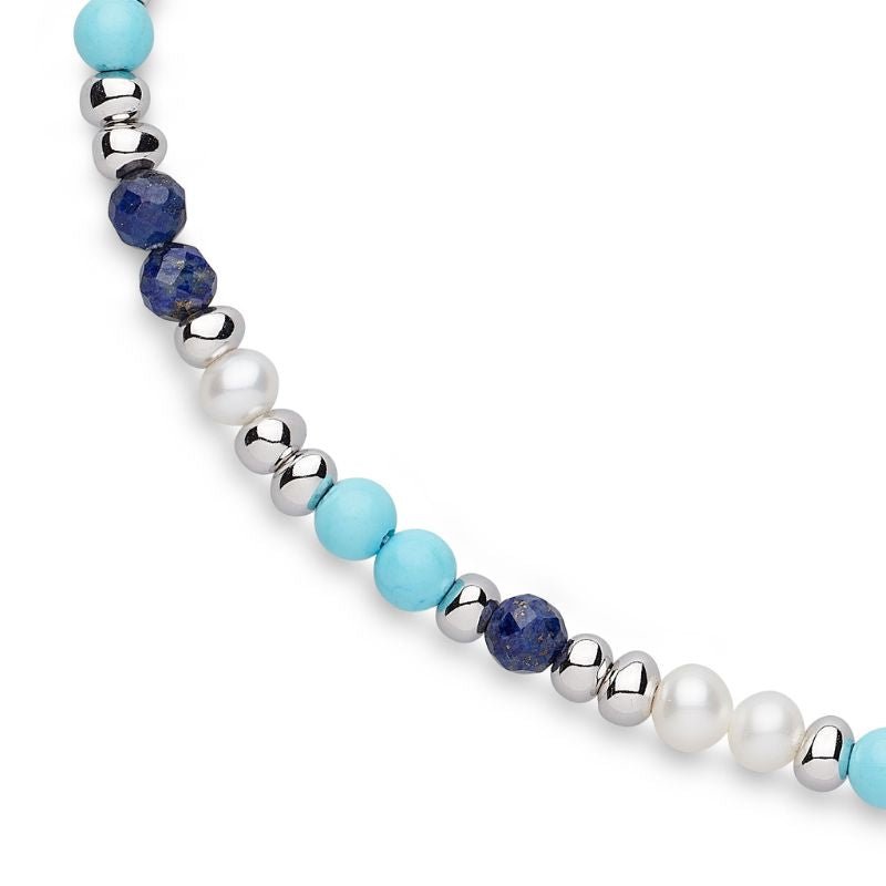 Kit Heath Silver Coast Tumble Azure Gemstone Beaded Necklace - MococoKit Heath90177LMGP5038159167553Necklaces