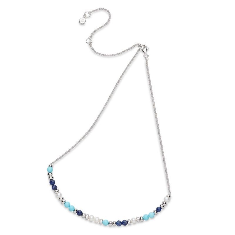 Kit Heath Silver Coast Tumble Azure Gemstone Beaded Necklace - MococoKit Heath90177LMGP5038159167553Necklaces