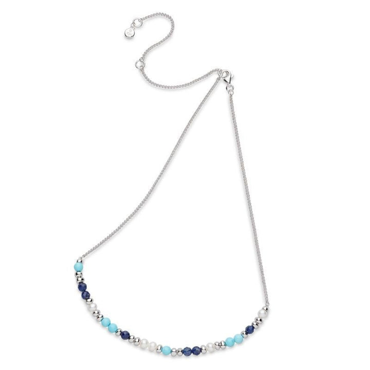 Kit Heath Silver Coast Tumble Azure Gemstone Beaded Necklace - MococoKit Heath90177LMGP5038159167553Necklaces