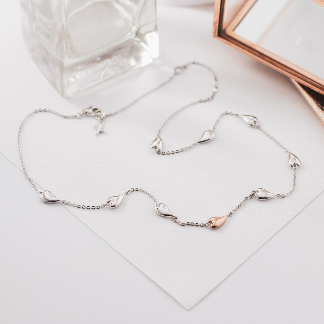 Kit Heath Silver Desire Kiss Blush Heart Station Necklace - MococoKit Heath90501RRP5038159159206Necklaces