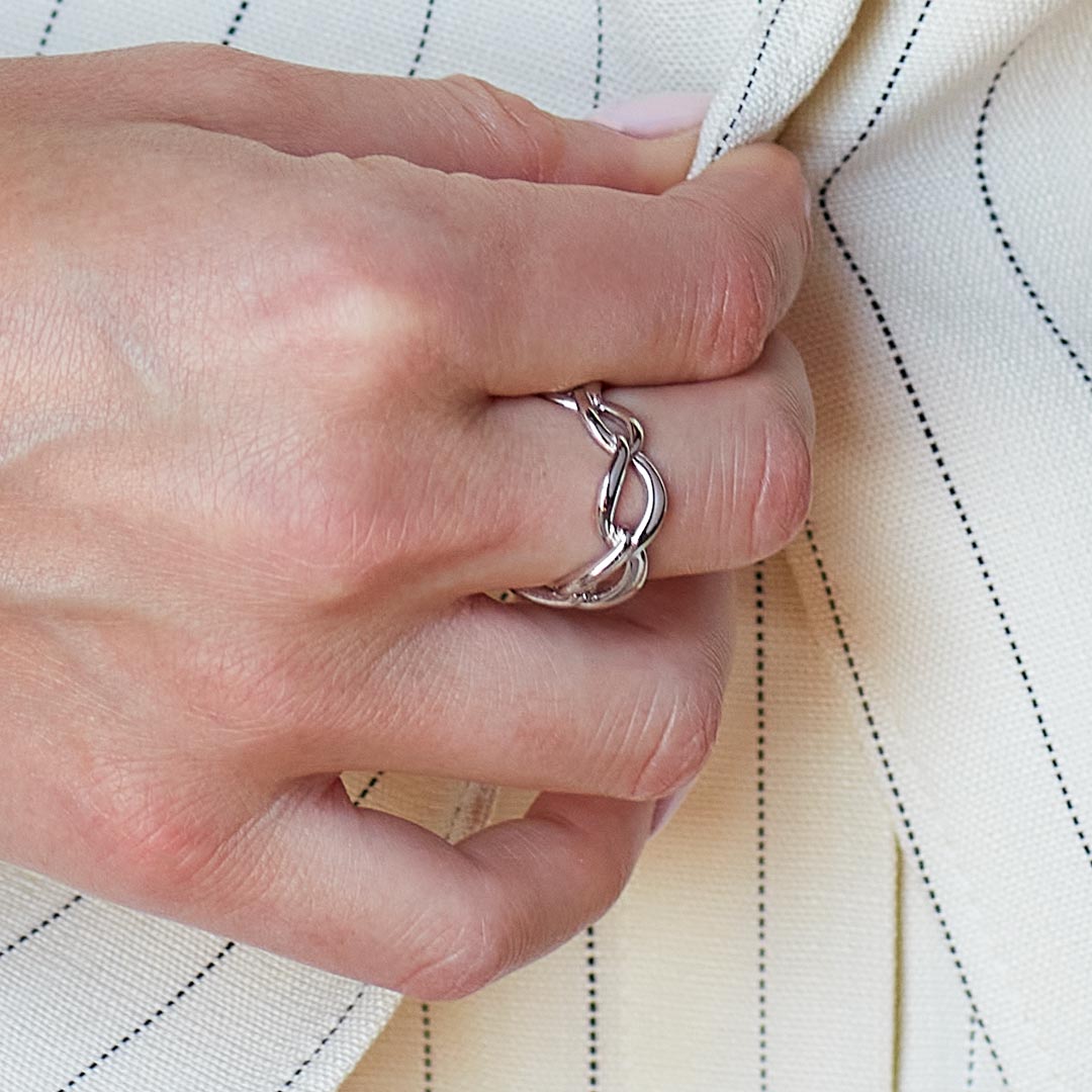 Kit Heath Silver Entwine Twine Link Ring - MococoKit Heath21143RPM5038159168857Rings
