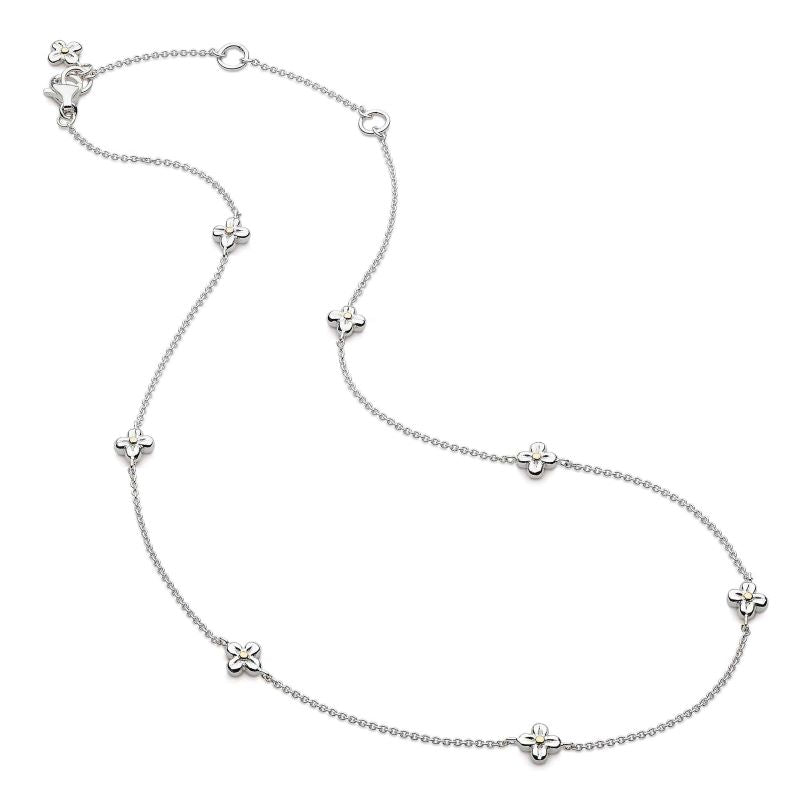Kit Heath Silver Flyte Honey Flower Station Necklace - MococoKit Heath90343GRP5038159158711Necklaces