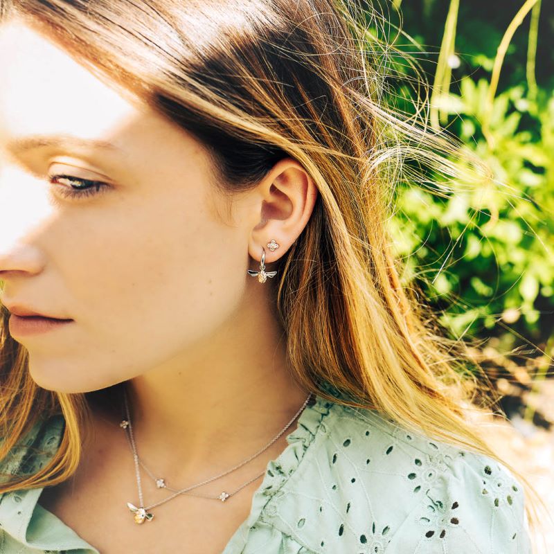 Kit Heath Silver Flyte Honey Flower Station Necklace - MococoKit Heath90343GRP5038159158711Necklaces