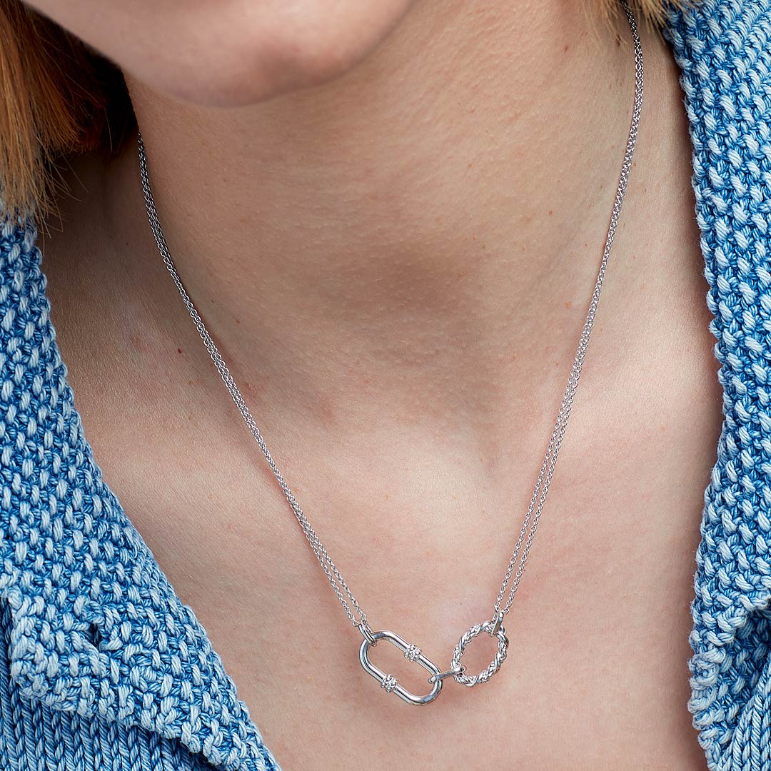 Kit Heath Silver Marina Grande Twin Chain Necklace - MococoKit Heath91097RP5038159168734Necklaces