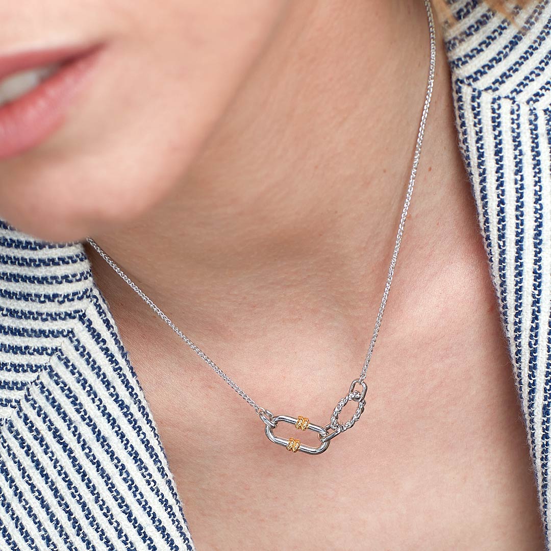 Kit Heath Silver Marina Rope Link Golden Necklace - MococoKit Heath91096GRP5038159168727Necklaces