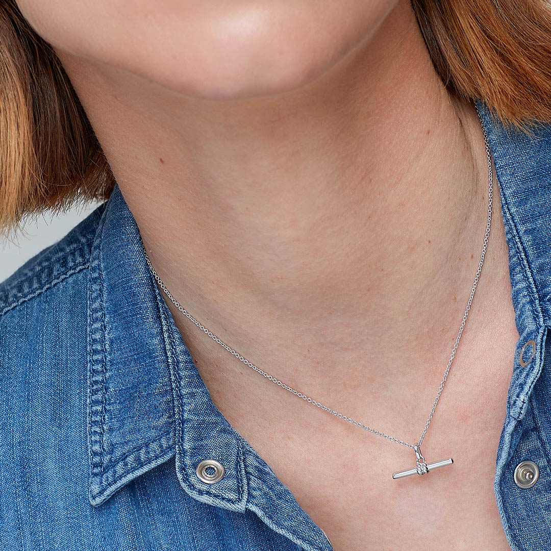 Kit Heath Silver Marina Rope T - Bar Necklace - MococoKit Heath91092RP5038159168666Necklaces