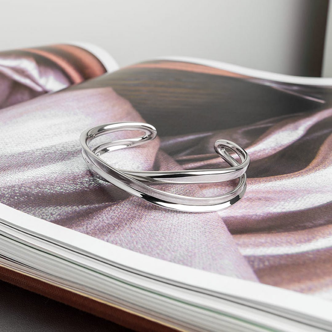 Kit Heath Silver Serenity Grande Crossover Cuff Bangle - MococoKit Heath71186RP5038159168291Bracelets