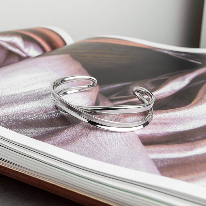 Kit Heath Silver Serenity Grande Crossover Cuff Bangle - MococoKit Heath71186RP5038159168291Bracelets