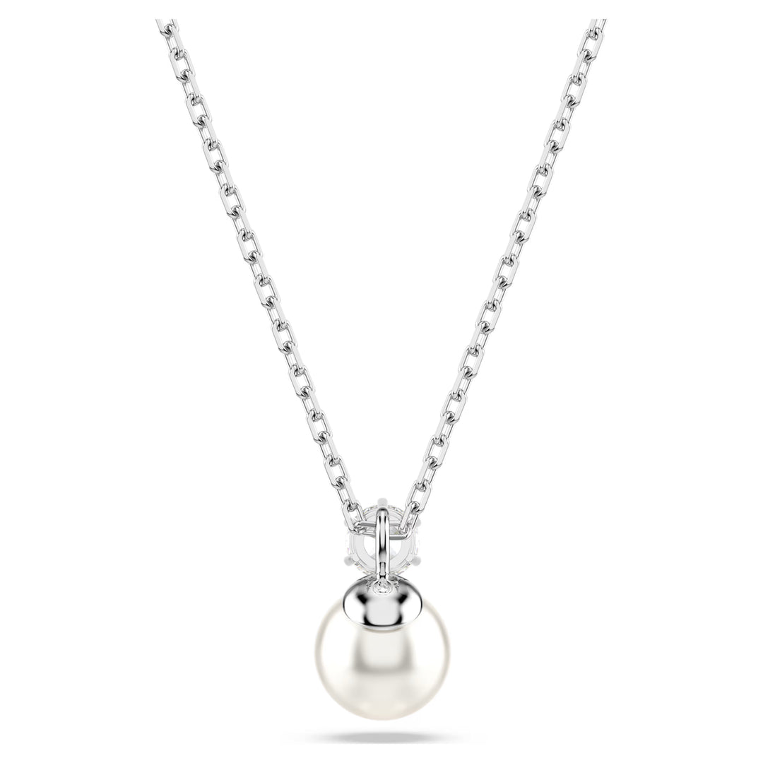 Swarovski Silver Matrix Crystal & Pearl Necklace